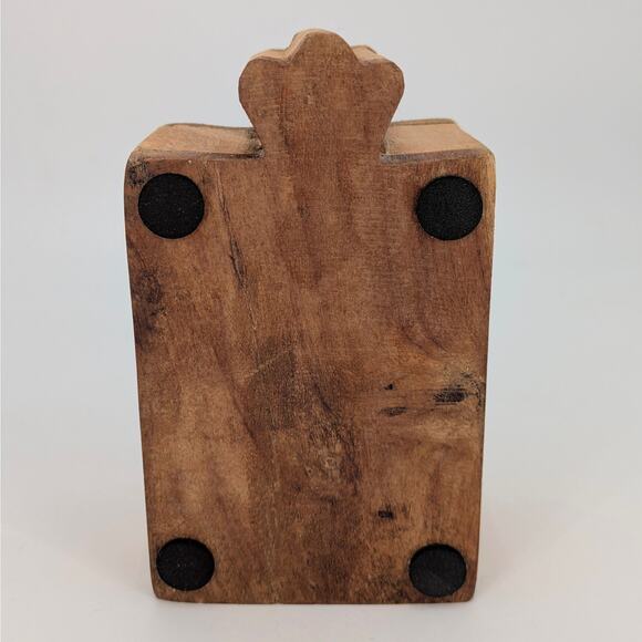 Primitive Carved Wooden Box Lidded Trinket Storage Indian Spice Rustic Stash VTG - Picture 6 of 15